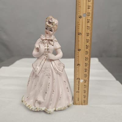 Lefton China, Doll hand painted woman figurine K B569-P 6" Tall - Thumbnail 10