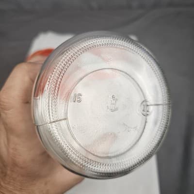 MINT Vintage Tang Pitcher Orange Jar 70's Anchor Hocking Clear Glass Pour Lid - Thumbnail 11