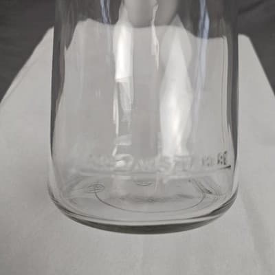 MINT Vintage Tang Pitcher Orange Jar 70's Anchor Hocking Clear Glass Pour Lid - Thumbnail 6