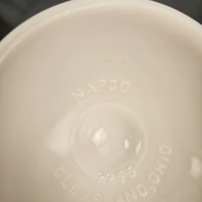 Vintage NAPCO Pale Pink Milk Glass Vase 6” Tall #2255 Cleveland Ohio Bowl MCM - Thumbnail 6
