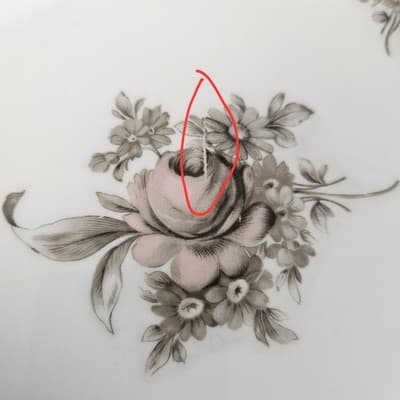 Johann Haviland Bavaria Sepia Rose 10” Dinner Plate Set of 2. READ Description. - Thumbnail 6