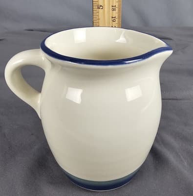 Pfaltzgraff Cream or Milk Pitcher~ Ocean Breeze ~ 5" Diam x 4.25" H - Thumbnail 8