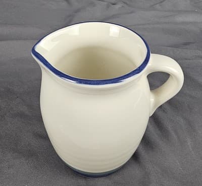 Pfaltzgraff Cream or Milk Pitcher~ Ocean Breeze ~ 5" Diam x 4.25" H - Thumbnail 2