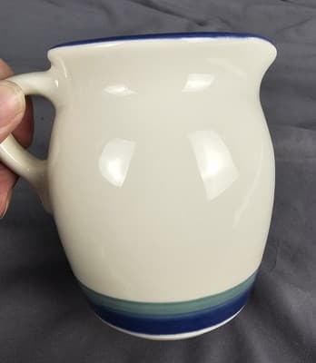 Pfaltzgraff Cream or Milk Pitcher~ Ocean Breeze ~ 5" Diam x 4.25" H - Thumbnail 5