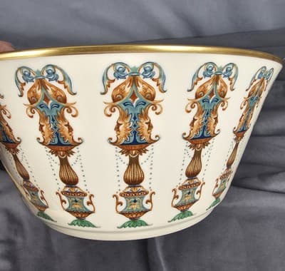 VTG LENOX China LIDO Large Bowl | 24K Gold Trim | Made In USA | Decorative 1970s - Thumbnail 2