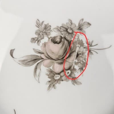 Johann Haviland Bavaria Sepia Rose 10” Dinner Plate Set of 2. READ Description. - Thumbnail 5