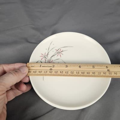 Carefree True China 6.25" Plates Flame Lily Syracuse Set of 4 USA Desert Bread - Thumbnail 3