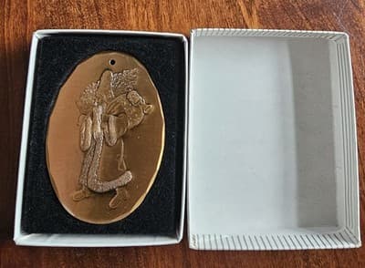Wendell August Forge Ornament 1995 Nicholas Solid Bronze 3rd Edition w box - Thumbnail 3