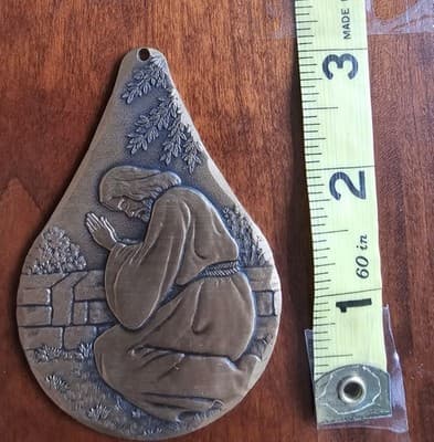 Wendell August Forge Ornament 2002 Jesus in the Garden Solid Bronze - Thumbnail 3