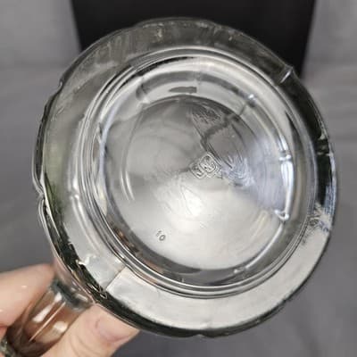 Vintage Anchor Hocking Glass Pitcher Tartan Manchester Heavy Clear 50 oz 9.5"H - Thumbnail 5