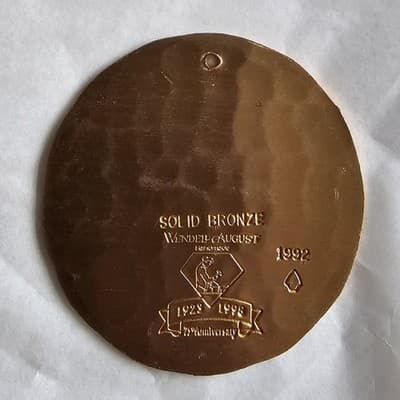 Wendell August Forge Ornament 1992 Candles Christmas Solid Bronze - Thumbnail 2