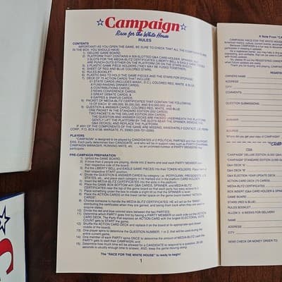 CAMPAIGN RACE FOR THE WHITE HOUSE Game America's Board Game 1991 J.R. Perri Corp - Thumbnail 22