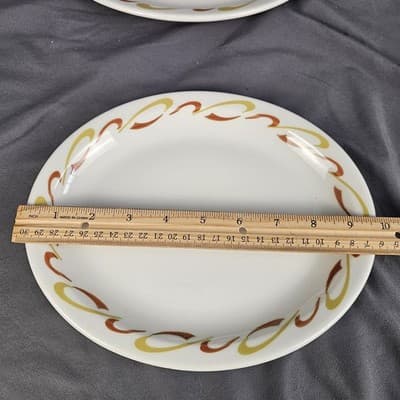 Jackson China - Brown Yellow Swirl - 10" Oval Serving Bowl USA Restaurant Ware - Thumbnail 2