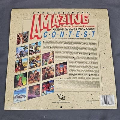 1986 Amazing Stories Unexpected Encounters Calendar Tales Bizarre and Fantastic - Thumbnail 6