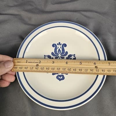 Pfaltzgraff Village Stoneware Salad Plates Blue Floral 6.75" Round Set of 4 - Thumbnail 5