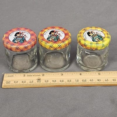 Vintage Tiny Jars w Lids Product of Scotland Bottle 3 Pieces Scott of Scotland - Thumbnail 10