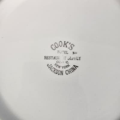 Vintage COOK’s Restaurant Supply Platter Plate Jackson China Red Willow 9.75" - Thumbnail 4