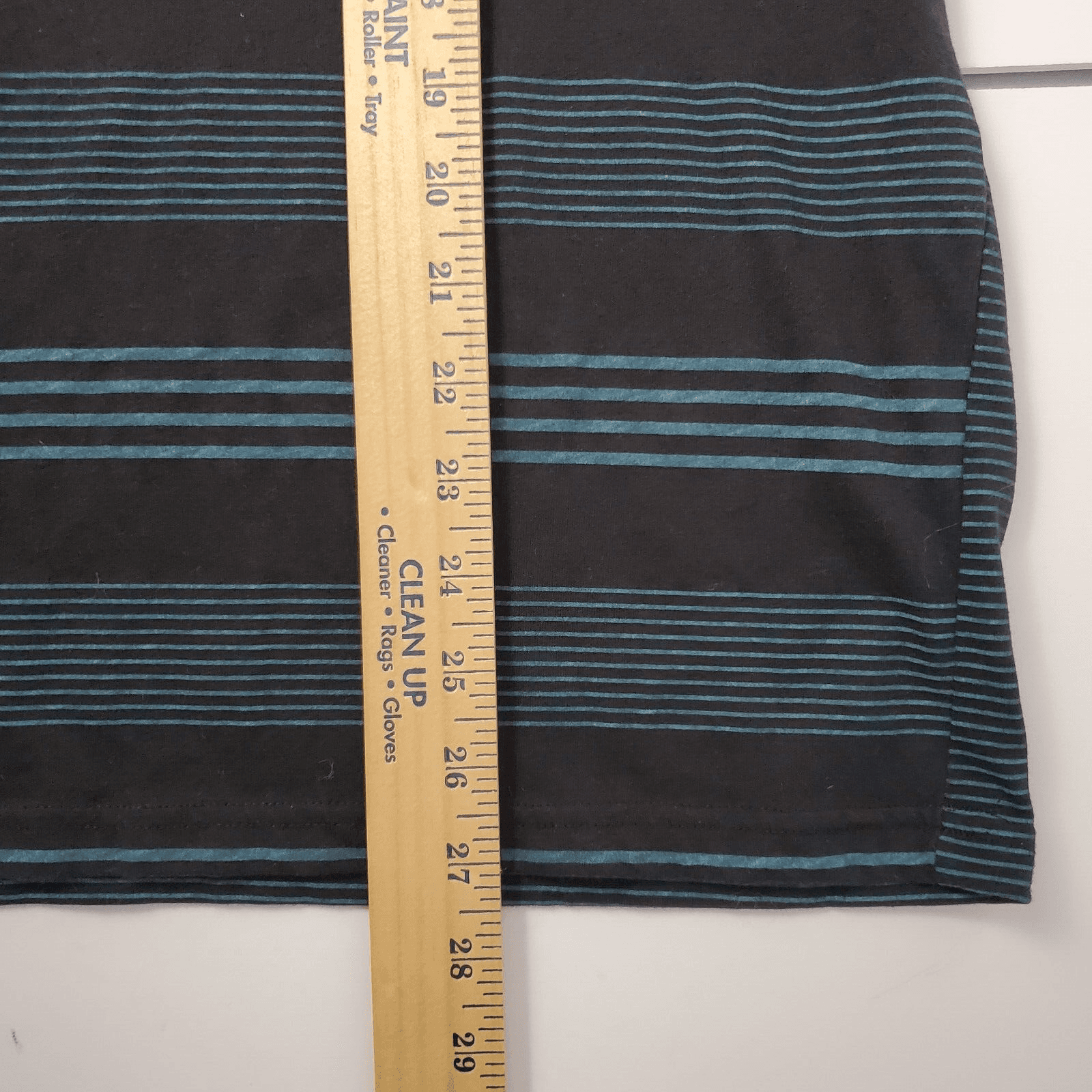 American Rag Mens T-Shirt Polo XXL Black Blue Striped Casual - Thumbnail 6