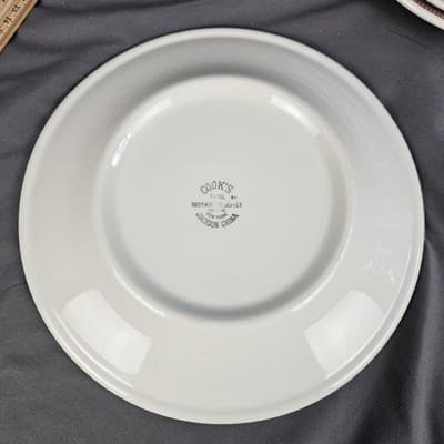 Vintage COOK’s Restaurant Supply Platter Plate Jackson China Red Willow 9.75" - Thumbnail 3