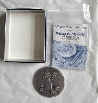 Wendell August Forge Ornament 1996 Christmas Little Angel - Thumbnail 4