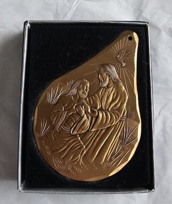 Wendell August Forge Ornament 1999 The Baptism Solid Bronze 1st Ed w box - Thumbnail 4
