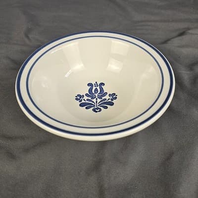 Pfaltzgraff Village Stoneware Bowl Soup Salad Blue Floral 6" Round Set of 4 - Thumbnail 4