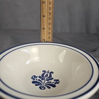 Pfaltzgraff Village Stoneware Bowl Soup Salad Blue Floral 6" Round Set of 4 - Thumbnail 7