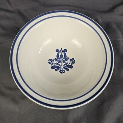 Pfaltzgraff Village Stoneware Bowl Soup Salad Blue Floral 6" Round Set of 4 - Thumbnail 5