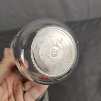 Vtg Libbey Set 2 Christmas Low Ball Glasses Frosted Pane Bells Candy Cane Holly - Thumbnail 4
