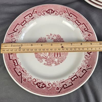 Vintage COOK’s Restaurant Supply Platter Plate Jackson China Red Willow 9.75" - Thumbnail 2