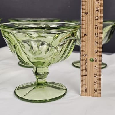 Indiana Glass Co Kings Crown Thumbprint Dessert/ice Cream Glasses Set Of 6 - Thumbnail 6