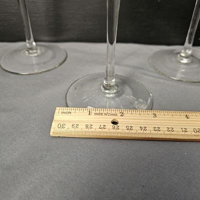 Vintage Bulgaria Hand Cut Crystal Champagne Glasses Floral Set 4 EUC 6.75" Tall - Thumbnail 6