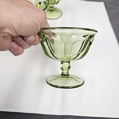 Indiana Glass Co Kings Crown Thumbprint Dessert/ice Cream Glasses Set Of 6 - Thumbnail 5