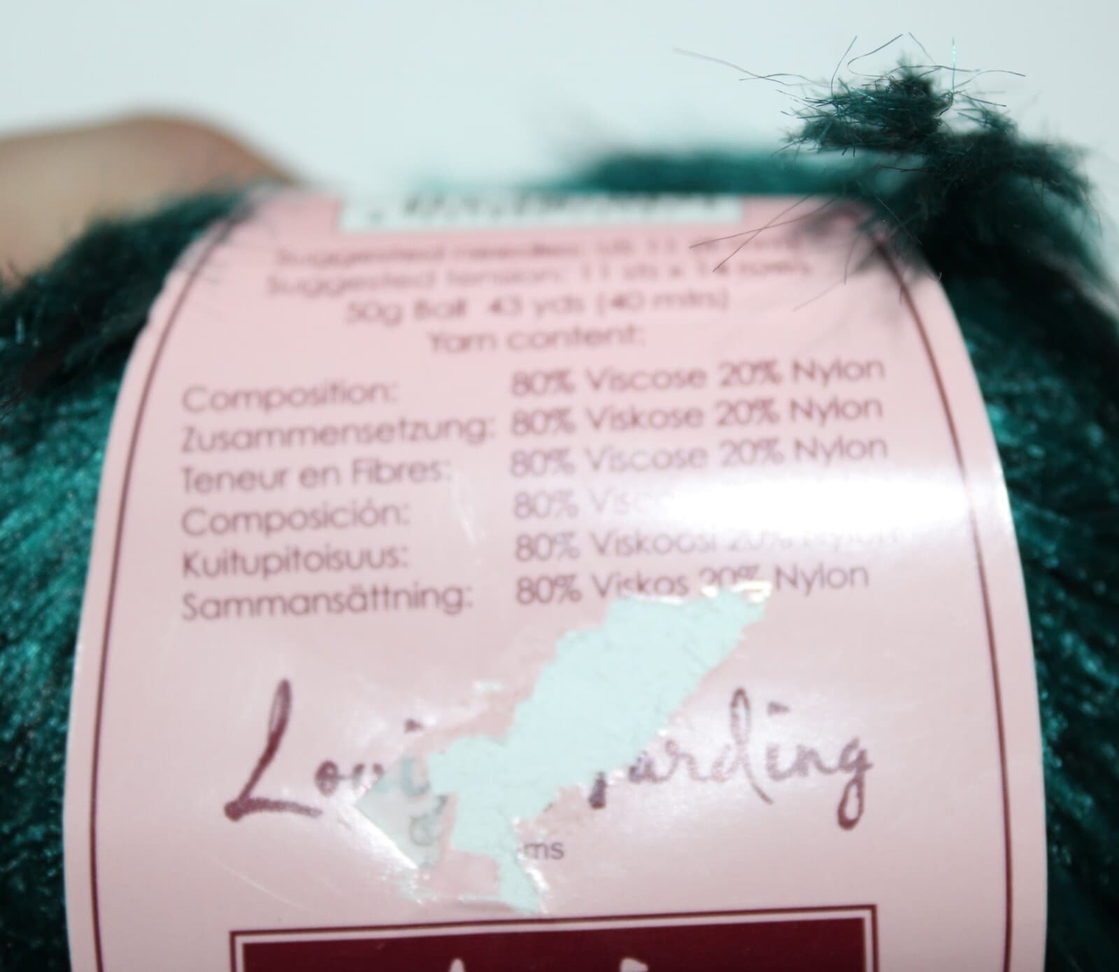 SALE Louisa Harding Luzia Yarn Col 4 Green Rayon Nylon 50gr 43yd - Thumbnail 5
