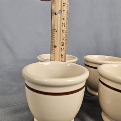 Sterling China Desert Tan Custard Sherbert Cups Restaurant Ware Set of 4 USA - Thumbnail 6