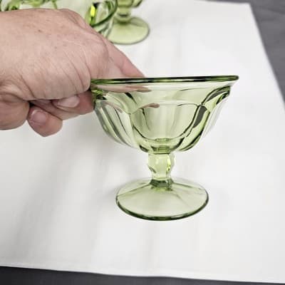 Indiana Glass Co Kings Crown Thumbprint Dessert/ice Cream Glasses Set Of 6 - Thumbnail 4