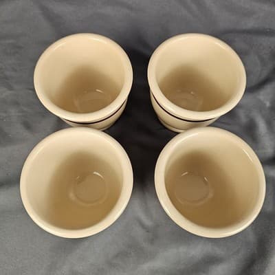Sterling China Desert Tan Custard Sherbert Cups Restaurant Ware Set of 4 USA - Thumbnail 3