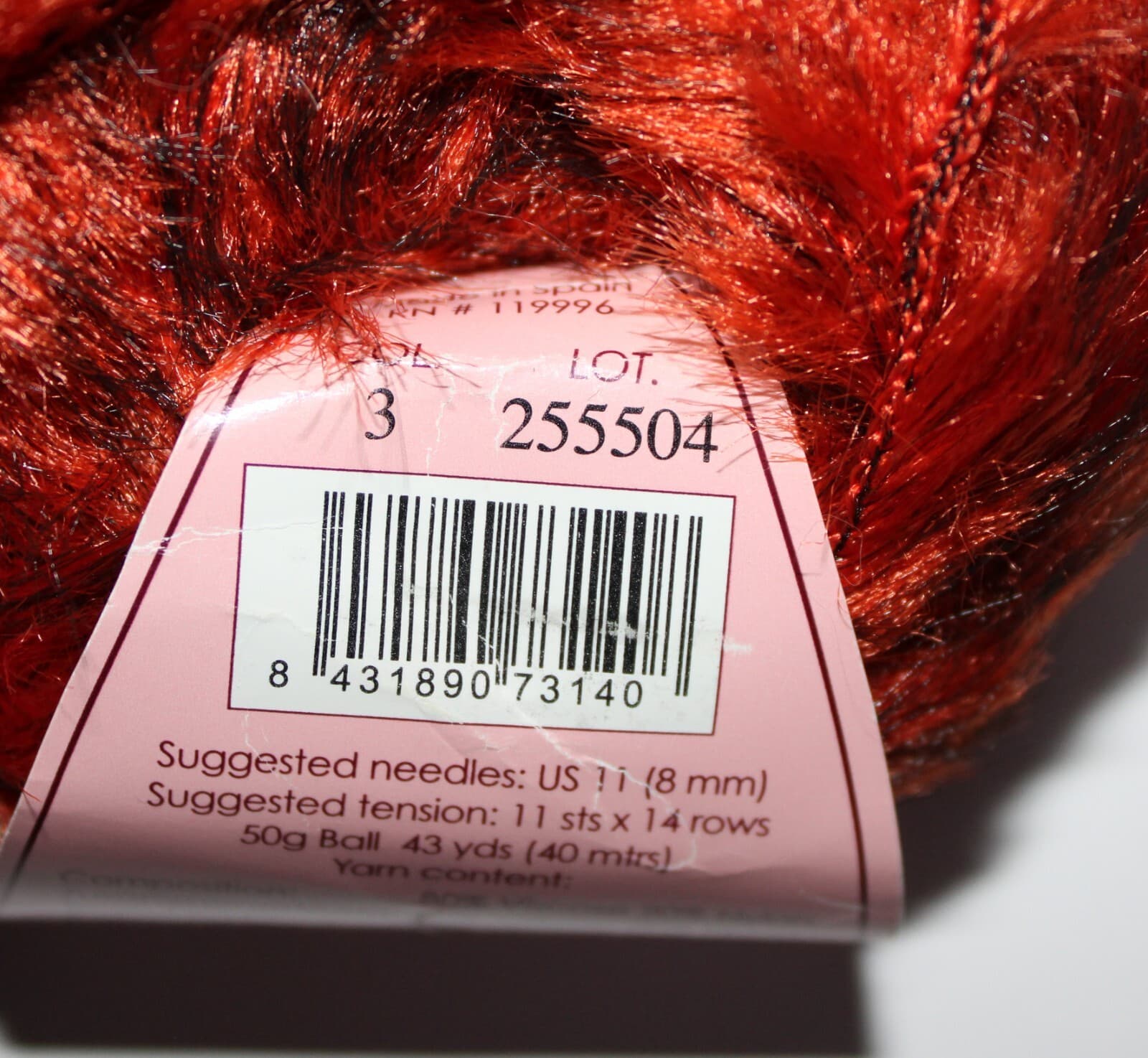 SALE Louisa Harding Luzia Yarn Col 3 Orange Rayon Nylon 50gr 43yd - Thumbnail 3