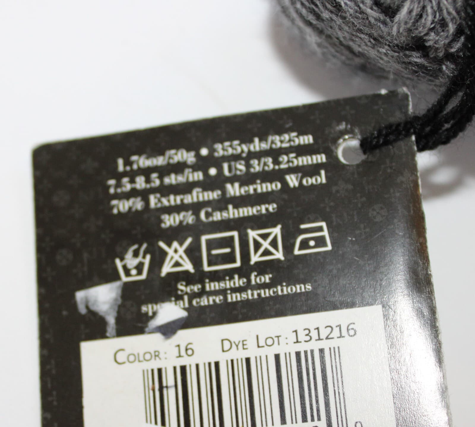 SALE KFI Luxury Collection 70% Extrafine Merino Wool 30%Cashmere Gray 1.76oz 355 - Thumbnail 3