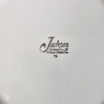 Vintage COOK’s Restaurant Supply Plate Jackson China Red Willow 9" - Thumbnail 3