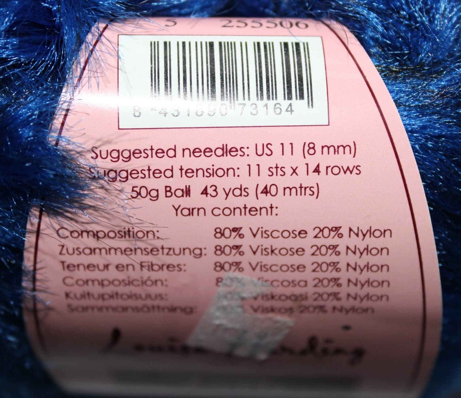 Louisa Harding Luzia Yarn Col 5 Blue Rayon Nylon 50gr 43yd - Thumbnail 5