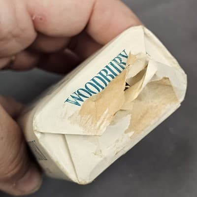 Vintage Woodbury Beauty Bath Size 4" Soap Bar New Old Stock 1940s Prop - Thumbnail 3