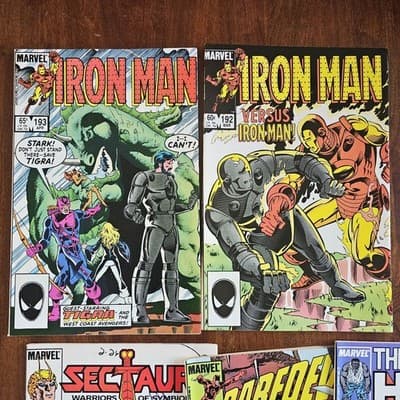 1980s Comics Lot of 7 Iron Man Indiana Jones Hulk Timespirits SEE Description - Thumbnail 4