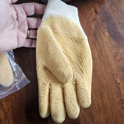 Ansell Golden Grab-It Gloves size 10 Large Palm Coated 1 Pair NEW 16-340 - Thumbnail 2
