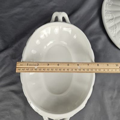 IronStone Red Cliff Covered Vegetable Dish Tureen Grape Vines Oval USA - Thumbnail 15