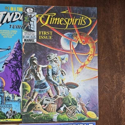 1980s Comics Lot of 7 Iron Man Indiana Jones Hulk Timespirits SEE Description - Thumbnail 2