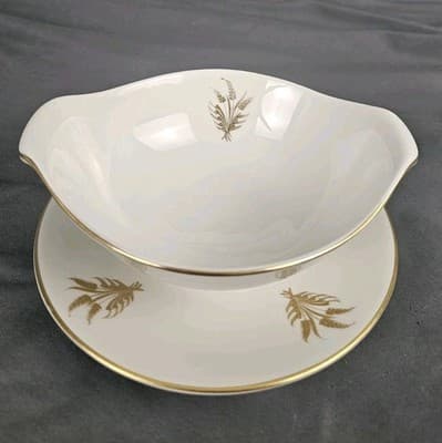 Royal Jackson Parisienne Deauville Gravy Sauce Boat w/Attached Underplate - Thumbnail 2