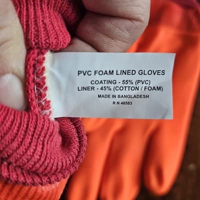 MCR Safety PVC Foam Lined Work Gloves Sz 10 Orange Insulated Cold Weather 6700F - Thumbnail 3