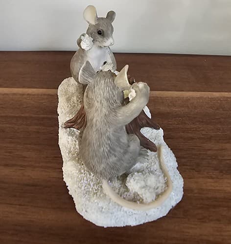 Charming Tails SNOWBALL FIGHT Mice SILVESTRI Mouse Figurine - Thumbnail 4