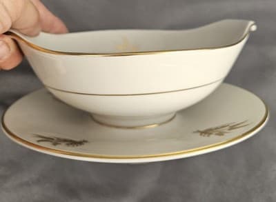 Royal Jackson Parisienne Deauville Gravy Sauce Boat w/Attached Underplate - Thumbnail 4